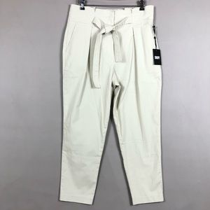 DKNY Lined Cropped Belted High Waist Pants Size 12